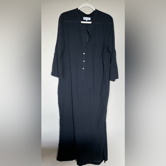Everyday Ritual Tracey Caftan Cover-Up in Black, Size L - Picture 3 of 6